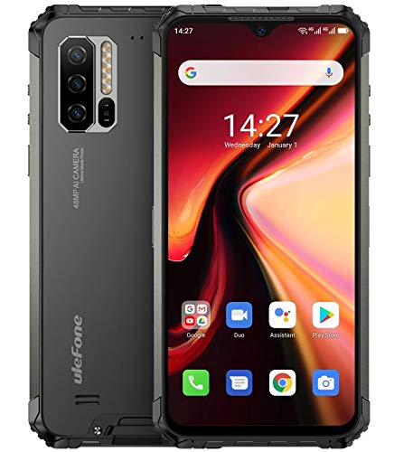 Ulefone Armor 7【2020】 Outdoor Handy ohne Vertrag, Helio P90 Octa Core 8GB RAM + 128GB ROM, Android 10 IP68 Robust Smartphone,48 MP Kamera, 6,3-Zoll-FHD+, 5500 mAh-Akku, Qi Drahtlose Ladung, NFC GPS von Ulefone