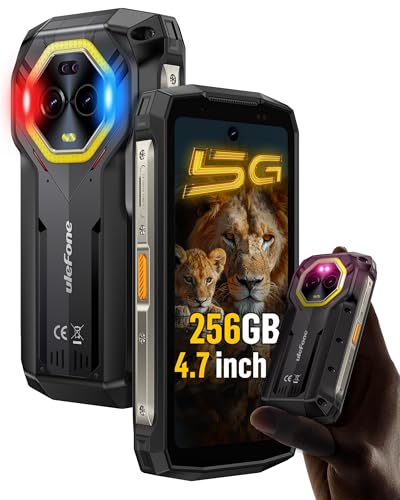 Ulefone Armor Mini 20 Pro 4.7 Inch HD+ Outdoor Smartphone, 16GB + 256GB/2TB 64MP Night Vision Camera Android 14, 6200mAh, IP68 Mobile Phone Without Contract 5G Dual SIM/OTG/NFC/GPS von Ulefone