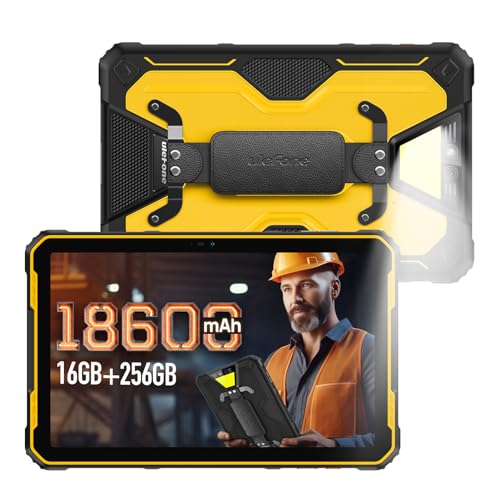 Ulefone Armor Pad 2 Tablet, 16 GB + 256 GB + TF 2 TB, 18600 mAh/33 W, Tablet, 11 Zoll (27,9 cm), Android 13, IP68, stoßfest, Kamera 48 MP + 16 MP, Tablet, wasserdicht, Dual-SIM, 4G/NFC/GPS/Orange von Ulefone