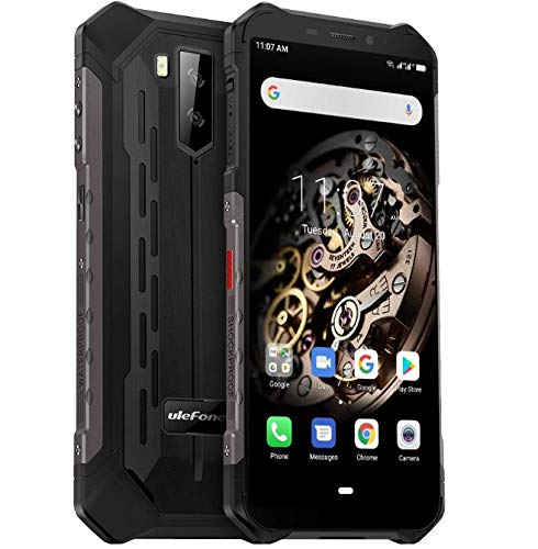 Ulefone Armor X-5 4G Outdoor Smartphone Ohne Vertrag, MTK6763 Octa-Core 3GB RAM 32GB ROM, Android 9.0 5.5” IP68 / IP69K Robustes Handy, Dual-SIM, 13MP + 5MP + 2MP, 5000 mAh Akku, GPS NFC Schwarz von Ulefone