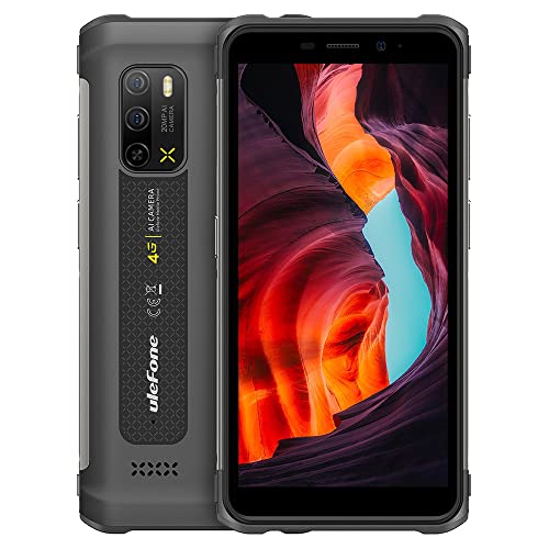 Ulefone Armor X10 PRO Outdoor Smartphone Ohne Vertrag, 20MP Unterwasserkamera,Helio P22 4GB+64GB, 5,45" IP68 Wasserdicht Handy Android 11, 5180mAh Akku,3-Karten Slot, Gesichts Entsperrung NFC Grau von Ulefone