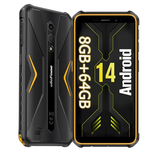 Ulefone Armor X12 Pro Outdoor Handy Android 14 mit Octa-core 8GB + 64GB/SD-256GB, IP68 Smartphone Ohne Vertrag Wasserdicht, 4G Dual SIM Handys mit 4860mAh Akku, 13MP+8MP, 5GHz Wi-Fi/NFC/OTG/GPS/Orange Ulefone Armor X12 Pro Outdoor Handy Android 14 mit Octa-core 8GB + 64GB/SD-256GB, IP68 Smartphone Ohne Vertrag Wasserdicht, 4G Dual SIM Handys mit 4860mAh Akku, 13MP+8MP, 5GHz Wi-Fi/NFC/OTG/GPS/Orange von Ulefone