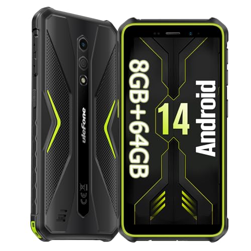 Ulefone Armor X12 Pro Outdoor Handy Android 14 mit Octa-core 8GB + 64GB/SD-256GB, ip68/69k Smartphone Ohne Vertrag Wasserdicht 4G Dual SIM Handy mit 4860mAh Akku, 13MP+8MP, 5GHz Wi-Fi/NFC/OTG/GPS/Grün Ulefone Armor X12 Pro Outdoor Handy Android 14 mit Octa-core 8GB + 64GB/SD-256GB, ip68/69k Smartphone Ohne Vertrag Wasserdicht 4G Dual SIM Handy mit 4860mAh Akku, 13MP+8MP, 5GHz Wi-Fi/NFC/OTG/GPS/Grün von Ulefone