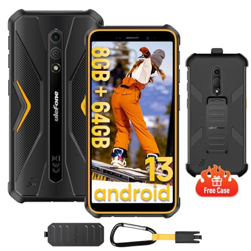 Ulefone Armor X12 Pro Outdoor Smartphone, 8GB+64GB/256GB SD, Octa Core 4860mAh 5,45'' Android 13 IP68 Handy Ohne Vertrag, 13MP+8MP Kamera,4G 3-Karten Slot Face ID OTG NFC GPS - Orange Ulefone Armor X12 Pro Outdoor Smartphone, 8GB+64GB/256GB SD, Octa Core 4860mAh 5,45'' Android 13 IP68 Handy Ohne Vertrag, 13MP+8MP Kamera,4G 3-Karten Slot Face ID OTG NFC GPS - Orange von Ulefone