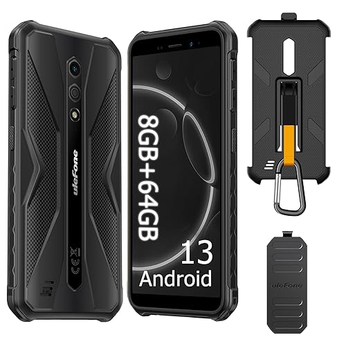 Ulefone Armor X12 Pro & Schutzhülle, 8GB+64GB Outdoor Smartphone, 8-Core 4860mAh, 13MP+8MP Kamera Android 13 NFC/OTG/Face ID/4G Dual Nano SIM Outdoor Handy Schwarz Ulefone Armor X12 Pro & Schutzhülle, 8GB+64GB Outdoor Smartphone, 8-Core 4860mAh, 13MP+8MP Kamera Android 13 NFC/OTG/Face ID/4G Dual Nano SIM Outdoor Handy Schwarz von Ulefone