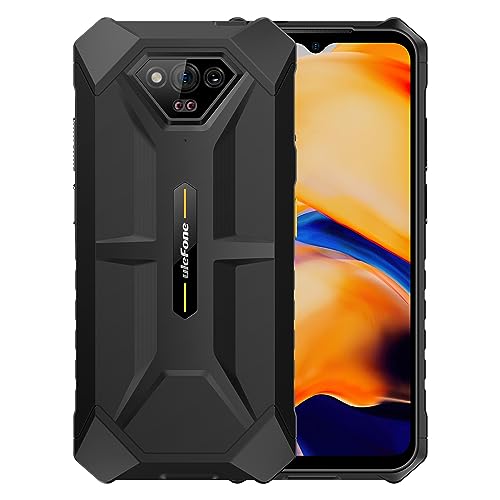 Ulefone Armor X13 Android 13 Outdoor Smartphone, 12GB+64GB, 6320mAh Akku, 50MP Unterwasserkamera(24MP IR Nachtsicht), 6.52" IP68 Wasserdicht Handy Ohne Vertrag, DUAL SIM, 3-Karten Slot, NFC Schwarz von Ulefone