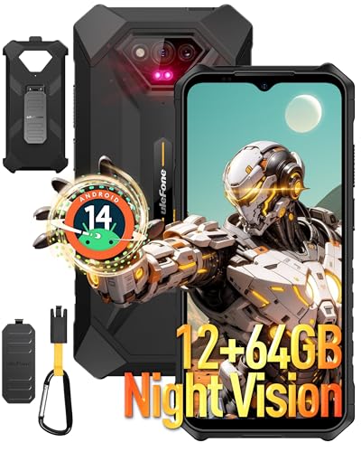 Ulefone Armor X13 Outdoor Smartphone Android 14, 50MP+24MP Nachtsicht, 12GB+64GB/SD-256GB, Octa Core 6320mAh 6,52" HD+, Outdoor Handy Ohne Vertrag 4G Dual SIM/Face ID/NFC/GPS 2 Jahre Garantie Schwarz Ulefone Armor X13 Outdoor Smartphone Android 14, 50MP+24MP Nachtsicht, 12GB+64GB/SD-256GB, Octa Core 6320mAh 6,52" HD+, Outdoor Handy Ohne Vertrag 4G Dual SIM/Face ID/NFC/GPS 2 Jahre Garantie Schwarz von Ulefone