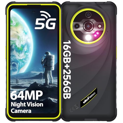 Ulefone Armor X31 Pro 5G Outdoor Smartphone 2025 16GB+256GB/2TB SD, Dimensity 6300 64MP+25MP Nachtsicht 6,56” 120Hz 6050mAh Wasserdicht Handy Dual SIM Fingerabdruck NFC 2-Jahr Garantie-Grün von Ulefone