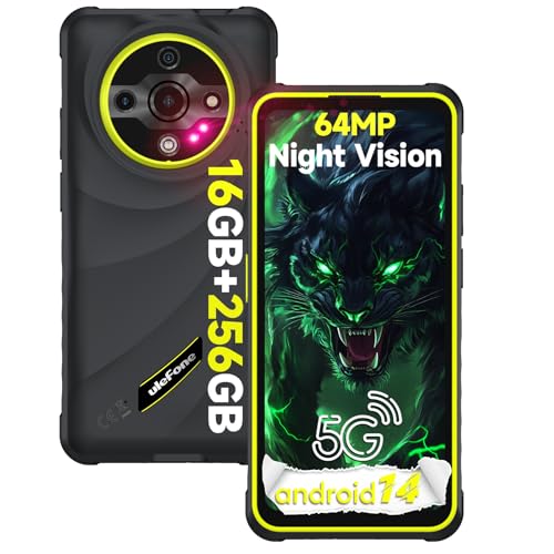 Ulefone Armor X31 Pro 5G Outdoor Handy, 16GB+256GB/2TB Android 14 Rugged Smartphone, 6050mAh, 64MP+25MP Nachtsicht, 120Hz 6,56 Zoll FHD+ Display, Dual SIM/Fingerabdruck/Okta-Kern/IP68/GPS/NFC/OTG Grün von Ulefone