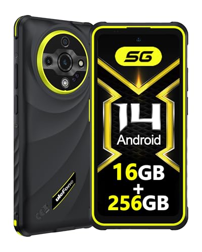 Ulefone Armor X31 Pro 5G Outdoor Handy 2025, 16GB+256GB/SD-2TB 64MP+25MP Nachtsicht 6,56” 120Hz mit Blendende Taschenlampe 120Hz 6050mAh Android 14 Smartphone 3-Slots/Face ID/Fingerprint/OTG/NFC Grün von Ulefone