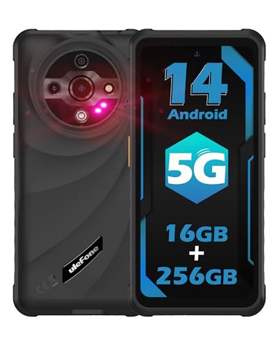 Ulefone Armor X31 Pro 5G Outdoor Mobile Phone 2025, 16GB + 256GB/SD-2TB 64MP + 25MP Night Vision 6.56 Inch 800nits 120Hz with Glare Torch 120Lum 6050mAh Android 14 Smartphone 3-Slots/Face/NFC/GPS von Ulefone