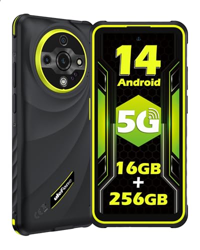 Ulefone Armor X31 Pro 5G Outdoor Mobile Phone 2025, Dimensity 6300 16GB + 256GB/SD-2TB 64MP + 25MP Night Vision 6.56 Zoll 800nits 120Hz with Glare Torch 6050mAh Smartphone 3-Slots/Face/NFC/GPS von Ulefone