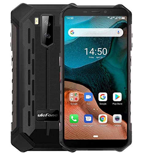 Ulefone Armor X5【2020】– Android 10 4G Outdoor Smartphone Ohne Vertrag, Octa-Core 3GB RAM 32GB ROM, 5.5” IP68 / IP69K Robustes Handy, Dual-SIM, 13MP + 5MP + 2MP, 5000 mAh Akku, GPS WiFi NFC Schwarz von Ulefone
