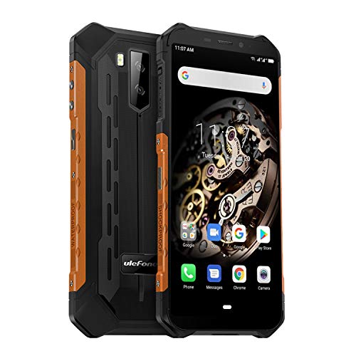 Ulefone Armor X5 – 4G Outdoor Smartphone Ohne Vertrag, MTK6763 Octa-Core 3GB RAM 32GB ROM, Android 9.0 5.5” IP68 / IP69K Robustes Handy, Dual-SIM, 13MP + 5MP + 2MP, 5000 mAh Akku, GPS NFC Orange von Ulefone