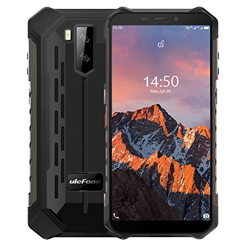 Ulefone Armor X5 PRO【4GB RAM 64GB ROM】– Android 10 4G Outdoor Smartphone Ohne Vertrag, Octa-Core, 5.5” IP68 / IP69K Robustes Handy, Dual-SIM, 13MP + 5MP + 2MP, 5000 mAh Akku, GPS WiFi NFC Schwarz von Ulefone