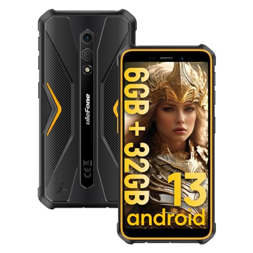 Ulefone Armor X12 Outdoor Smartphone, 6GB RAM + 32GB ROM Outdoor Handy, 13MP + 8MP Kamera mit 5.45" HD+ Smartphone IP68, 4860mAh Akku, Android 13 Smartphone, 4G Dual SIM/NFC/OTG/GPS-Orange Ulefone Armor X12 Outdoor Smartphone, 6GB RAM + 32GB ROM Outdoor Handy, 13MP + 8MP Kamera mit 5.45" HD+ Smartphone IP68, 4860mAh Akku, Android 13 Smartphone, 4G Dual SIM/NFC/OTG/GPS-Orange von Ulefone