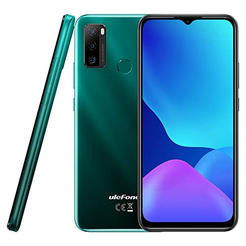 Ulefone Note 10(P) Smartphone ohne Vertrag, 3GB RAM 128GB ROM, 13MP Triple-Rückfahrkamera, DUAL-SIM 4G Handy, 6,5’’ HD+, 3 Kartensteckplätzen, Android 11, 5500-mAh-Akku, Fingerabdruck Grün von Ulefone