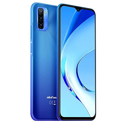 Ulefone Note 12 Smartphone ohne Vertrag, 4GB + 128GB, 7700mAh Massiver Akku DUAL-SIM-4G Handy, 6,82'' HD+, 3-Karten Slot Design, Android 11, 13MP Triple Kamera, Gesichts Entsperrung GPS Blau von Ulefone