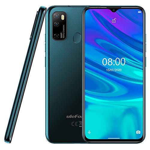 Ulefone Note 9P Smartphone Android 10, 6,52’’ Handy ohne Vertrag 16MP Quad-Kamera, Octa-Core 4GB + 64GB, 3-Karten-Steckplatz, Dual-SIM, 4500mAh-Akku OTG, Gesichtsentsperrung + Fingerabdruck Grün von Ulefone