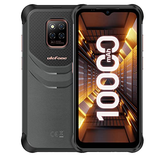 Ulefone Power Armor 14 PRO Outdoor Smartphone ohne Vertrag Android 12，10000mAh Akku, Helio G85 6GB 128GB, 6,52'' 20MP+16MP Kamera(Unterwasserfotografie), IP68 Robustes Handy, NFC Drahtloses Laden GPS von Ulefone