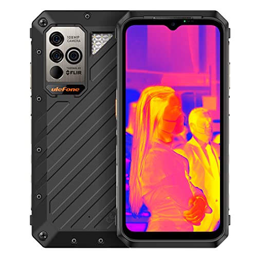 Ulefone Power Armor 18T 5G Wärmebildkamera (Lepton 3.5) Outdoor Smartphone Ohne Vertrag, 108MP Kamera, Dimensity 900 12GB+256GB, 6.58'' 120Hz FHD+, IP68 IP69K Android 12 Handy, 9600mAh Akku GPS NFC von Ulefone