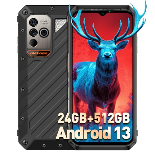 Ulefone Power Armor 18T Ultra Outdoor Handy 5G Smartphone Wärmebildkamera 24 GB + 512 GB, 108 MP + 32 MP, 9600 mAh Wireless Charge, 6,58 Zoll 120 Hz FHD+, IP68 Handy ohne Vertrag WiFi 6/NFC/OTG Ulefone Power Armor 18T Ultra Outdoor Handy 5G Smartphone Wärmebildkamera 24 GB + 512 GB, 108 MP + 32 MP, 9600 mAh Wireless Charge, 6,58 Zoll 120 Hz FHD+, IP68 Handy ohne Vertrag WiFi 6/NFC/OTG von Ulefone