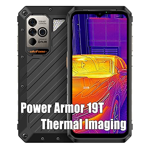 Ulefone Power Armor 19T Outdoor Handys ohne Vertrag 2023, MTK G99 17GB+256GB Outdoor Smartphone Android 12, 108MP+Wärmebildkamera, 6.58"FHD+, 9600mAh Akku, IP68 Handy ohne Vertrag, Dual 4G NFC OTG GPS von Ulefone