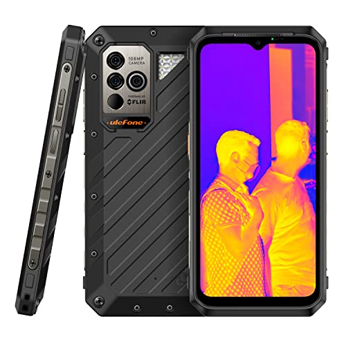 Ulefone Power Armor 19T Wärmebildkamera (Lepton 3.5) Outdoor Handy ohne Vertrag, 108MP Kamera, 12GB+256GB, 6.58'' 120Hz FHD+, IP68 Wasserdichtes Android 12 Smartphone DUAL SIM, Drahtloses Laden NFC von Ulefone