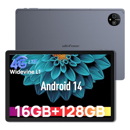 Ulefone Tab A11 Pro Tablet Android 14, 16GB RAM + 128GB ROM (1TB TF) Gaming Tablet, Großes Display 11 Zoll Tablets 8800mAh Akku, Widevine L1 Quad-Stereolautsprecher 16MP+8MP, 4G Dual SIM Tablet PC von Ulefone