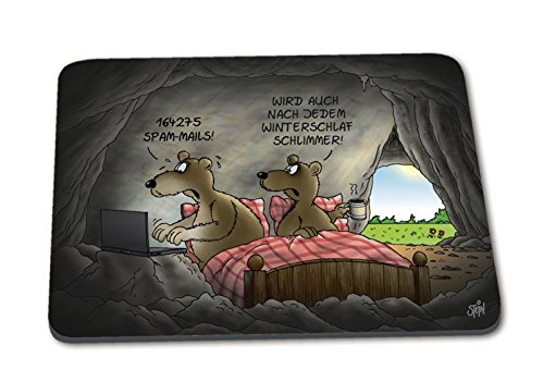 Uli Stein Mauspad Winterschlaf/Spam Mails Mousepad Uli Stein Mauspad Winterschlaf/Spam Mails Mousepad von Uli Stein
