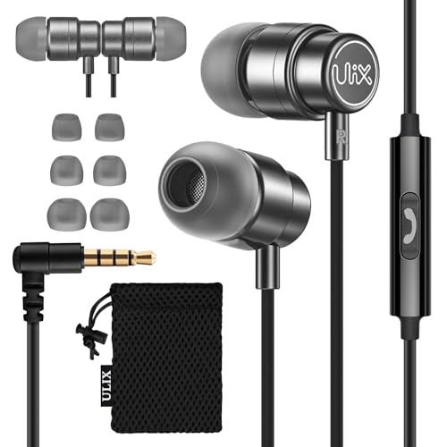 UliX Rider Kopfhörer, kabelgebunden, In-Ear-Kopfhörer mit Mikrofon, 5 Jahre Garantie, 3,5 mm Klinkenstecker, kompatibel mit Handys Samsung, iPhone, Huawei, Xiaomi, Computer von UliX