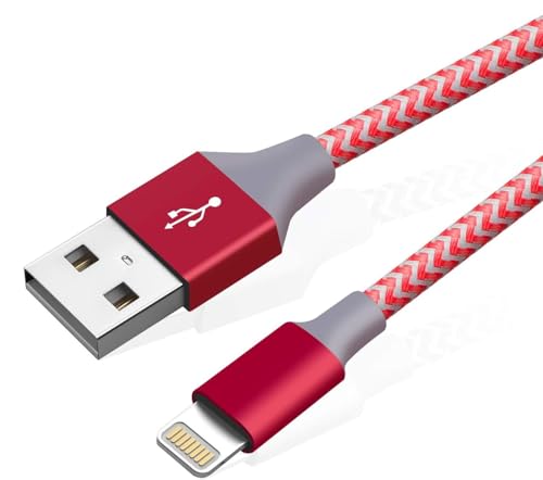 Ulinek iPhone Ladekabel, Lightning Kabel [2Pack 1.8m] MFi-Zertifiziert USB A auf Lightning Kabel Langlebiges geflochtenes Nylon Datenkabel für iPhone 14 13 12 11 Pro Max Mini XS XR X 8 7 6 S Plus von Ulinek