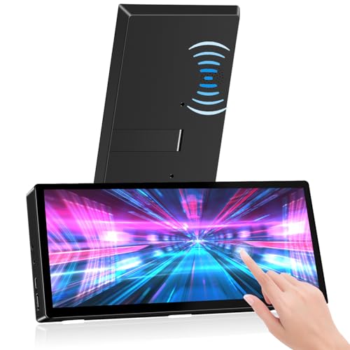 Ulrhzar Kleiner Touchscreen Tragbar Monitor 10,3 Zoll 1920 x 720P 60 Hz für Raspberry Pi PC Laptop Xbox PS4/5 Telefon, HDMI USB-C Portable Monitore GPU CPU AIDA64 Überwachung von Ulrhzar