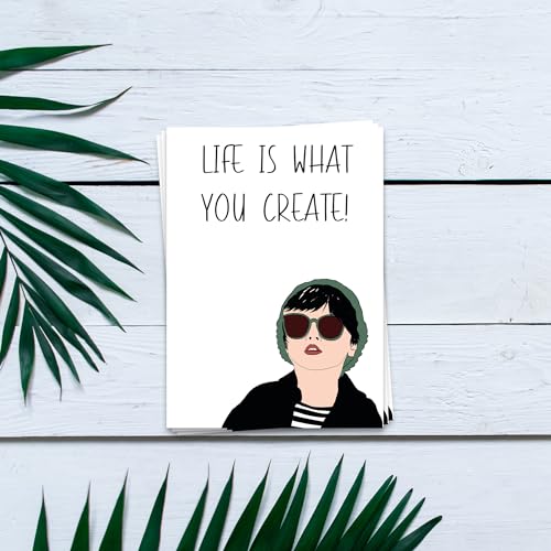 Ulrike Wathling Life is what you create | Motivationskarte, Mutmachkarte, positive Vibes, Affirmationskarte, Set:Einzel von Ulrike Wathling