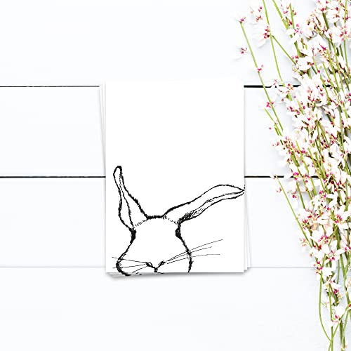 Ulrike Wathling Osterkarte Hasen | Karte Ostergrüße, Postkarte Ostern, Kinderkarte mit Hasenmotiv, Grußkarte, Frohe Ostern, A6, Set:10er Set von Ulrike Wathling