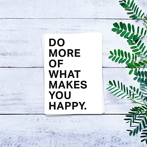Ulrike Wathling Postkarte Do more of what makes you happy | Motivationskarte, positive vibes, Affirmationskarte, Mutmachkarte, Sprüchekarte von Ulrike Wathling