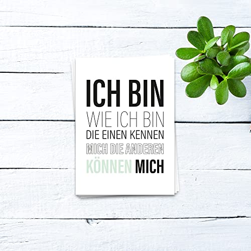 Ulrike Wathling Postkarte Ich bin, wie ich bin. Die einen kennen mich, die anderen können mich | Sprüchekarten, lustige Karten, witzige Karten, Funcard von Ulrike Wathling