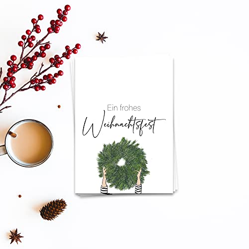 Ulrike Wathling Weihnachtskarte Ein frohes Weihnachtsfest | Postkarte, Liebe, Grußkarte, xmas, Sprüchekarte, Weihnachten von Ulrike Wathling