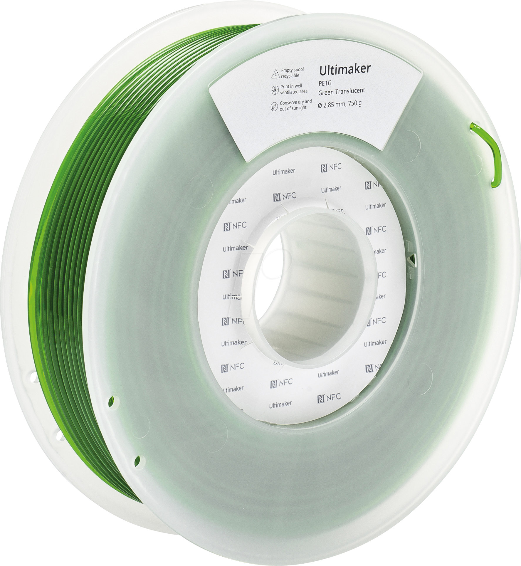 ULTIMAKER 227338 - PETG-Filament - grün transluzent - 2,85mm - 750g von Ultimaker