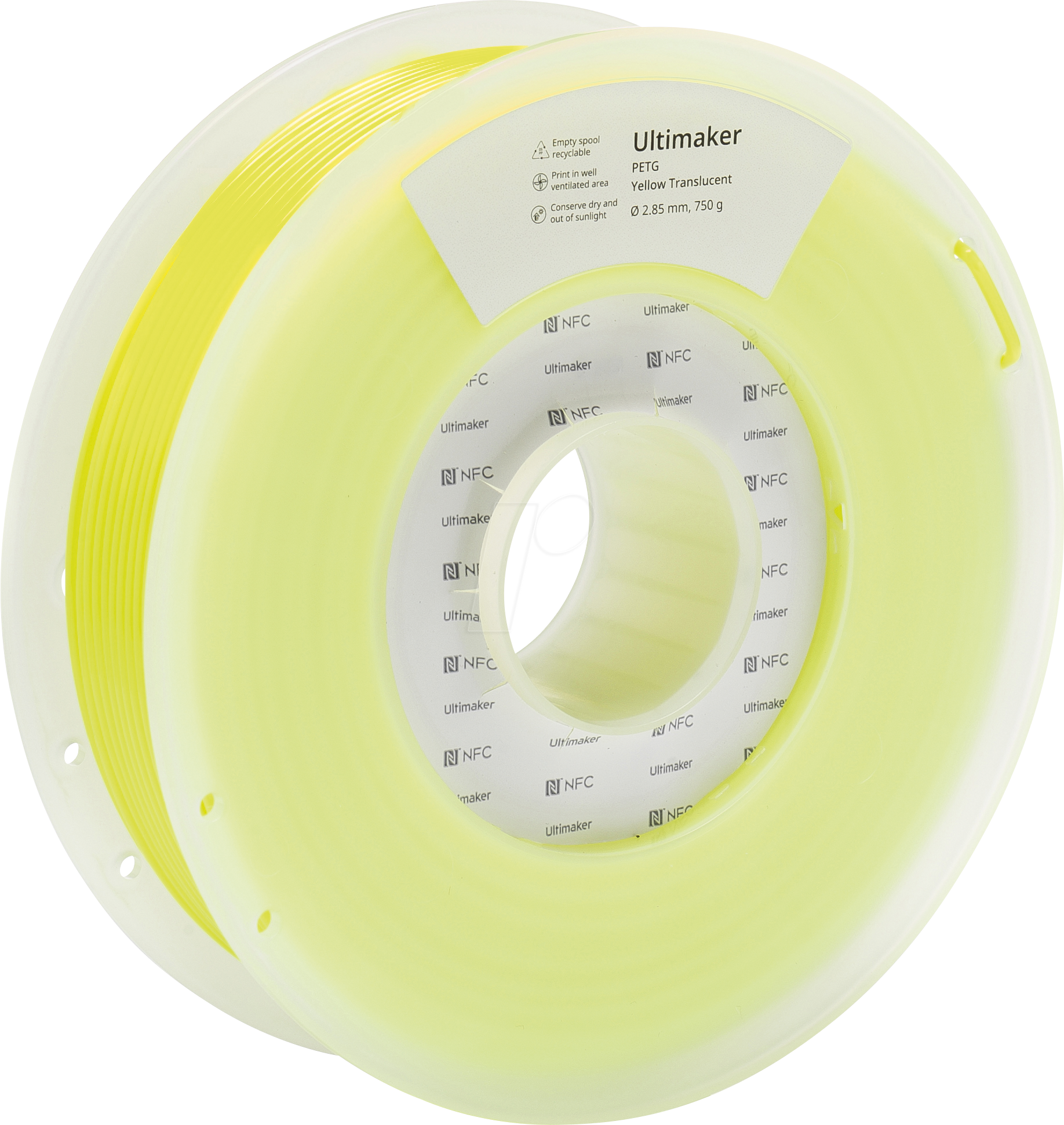 ULTIMAKER 227342 - PETG-Filament - gelb transluzent - 2,85mm - 750g von Ultimaker