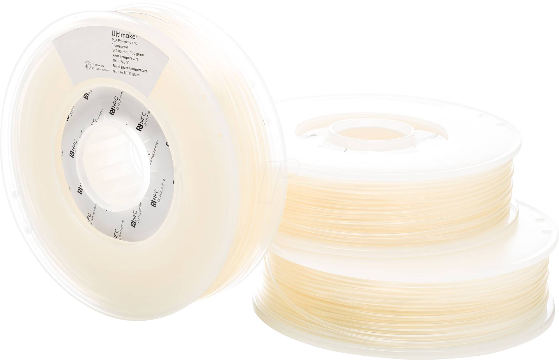 ULTIMAKER 74586 - PLA Filament - M0751 transparent - 750 g von Ultimaker