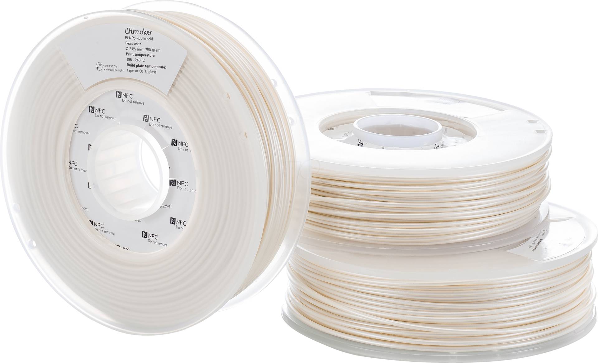 ULTIMAKER 74647 - PLA Filament - M0751 perlweiß - 750 g von Ultimaker