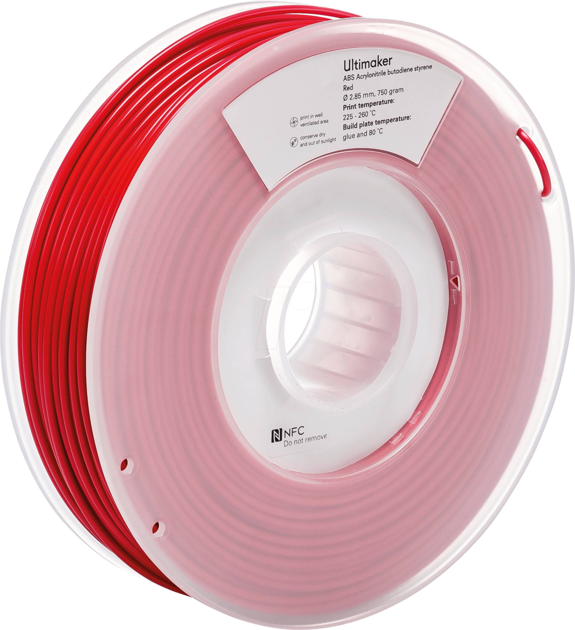 ULTIMAKER 74708 - ABS Filament - M2560 rot - 750 g von Ultimaker