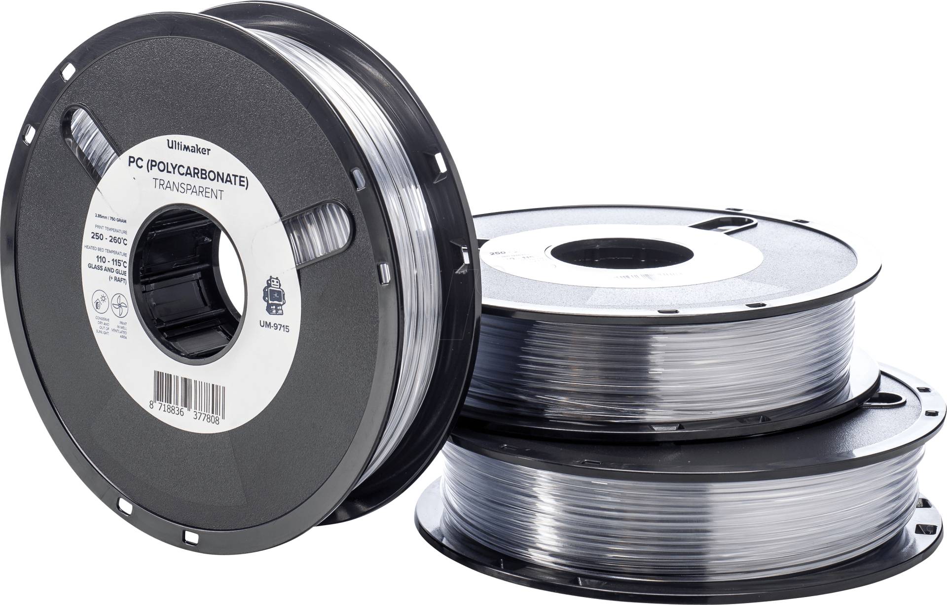 ULTIMAKER 74876 - PC Filament - transparent - 750 g von Ultimaker