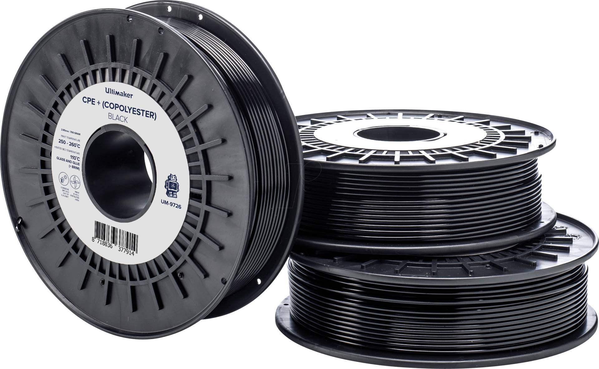 ULTIMAKER 74913 - CPE+ Filament - schwarz - 750 g von Ultimaker