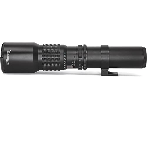 Ultimaxx Teleobjektiv (500 mm f/8, mehrfach beschichtet, kompatibel mit SLR- / DSLR-Kameras mit T-Mount-Adapter) von Ultimaxx