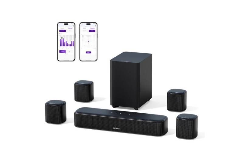 Ultimea 7.1 Soundsystem 7.1-Kanal Virtual Surround Soundbar (Bluetooth, 330 W, Soundbar für TV Geräte mit App Steuerung) von Ultimea
