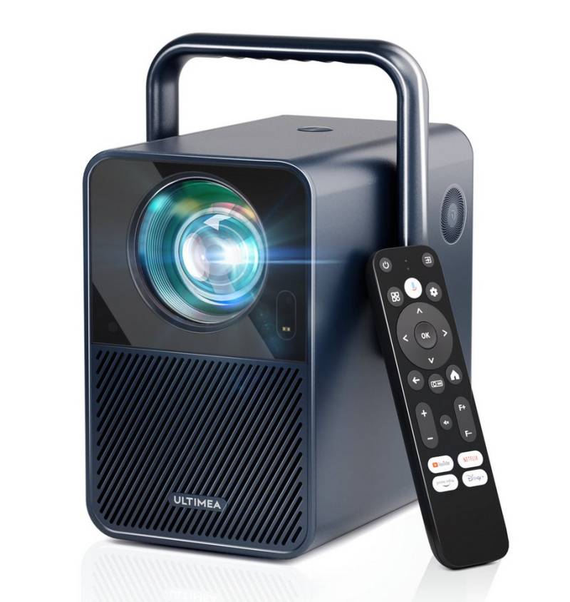 Ultimea Poseidon E40 LCD-Beamer (30000 lm, 2000:1, 1920 x 1080 px,Dolby Audio,Tiefe Bässe,Tragegriffdesign,Android TV 11.0 mit Netflix) von Ultimea