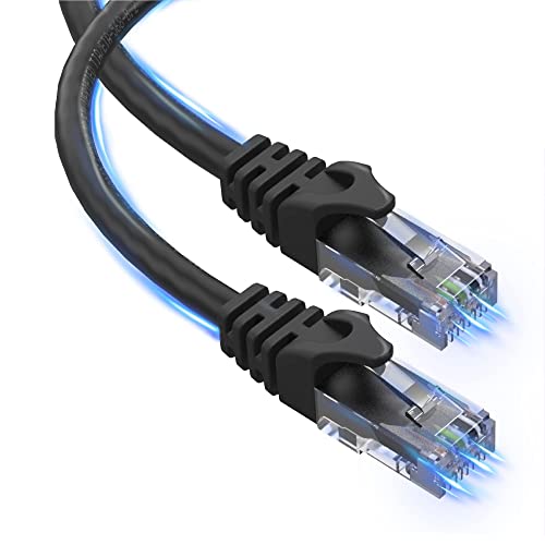 Ultra Clarity Cables Lan Kabel 15 Meter, Netzwerkkabel mit 10 Gbps Schwindigkeit, Ethernet-Kabel für Gerät mit RJ45-Port, Switches, Router, Modems, 50 Fuß, Schwarz von Ultra Clarity Cables