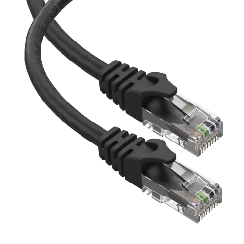Ultra Clarity Cables Lan Kabel 6 Meter, Netzwerkkabel mit 10 Gbps Schwindigkeit, Ethernet-Kabel für Gerät mit RJ45-Port, Switches, Router, Modems, 20 Fuß, Schwarz von Ultra Clarity Cables